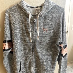 Womens Victoria Secret zipped hoodie size Medium